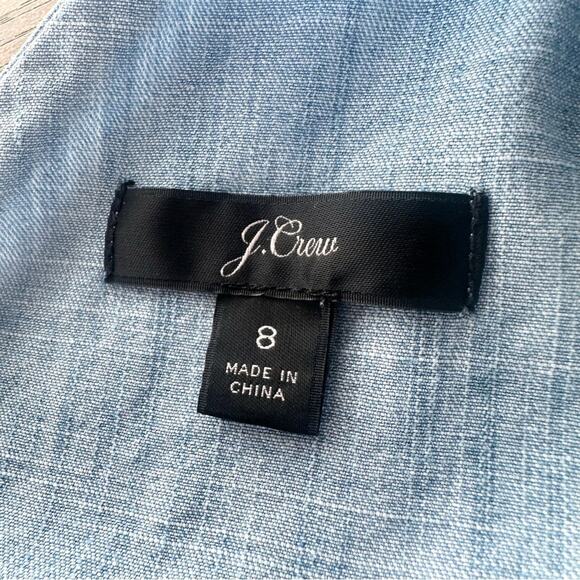 J. Crew Woman's Chambray Wide Leg Wrap Jumpsuit Size 8 - Picture 9 of 11